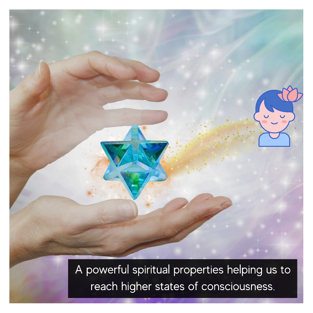 Aqua Aura Quartz Merkaba (15-20 mm)