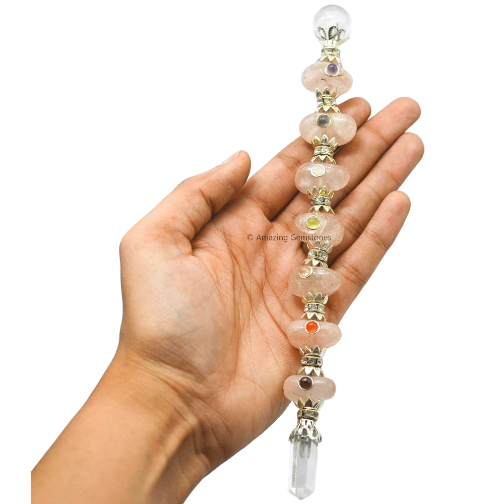 Rose Quartz Tumbled Healing Wand