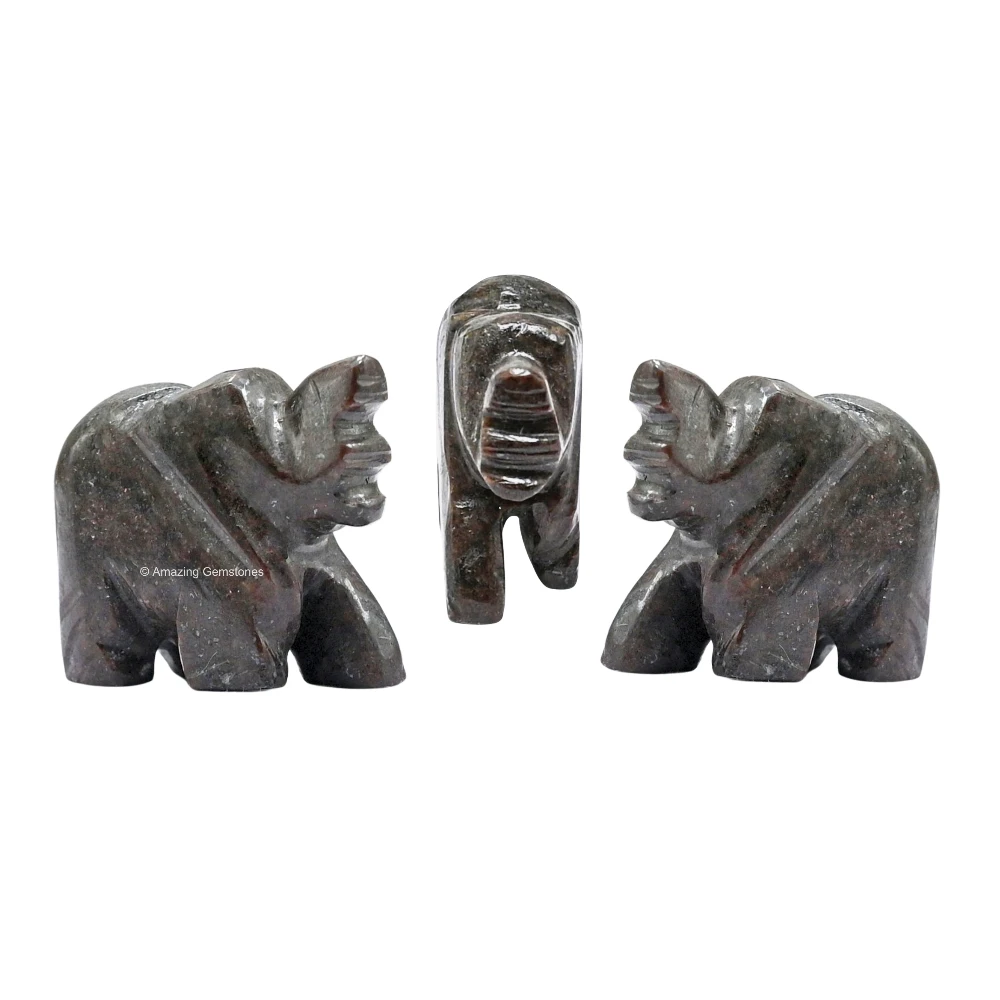 Garnet Mini Elephant Crystal Figurine