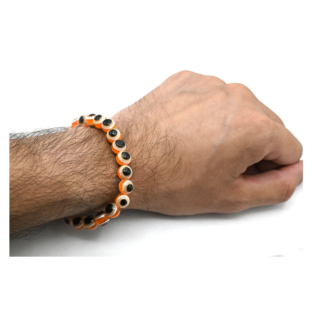 Orange Evil Eye Bracelet