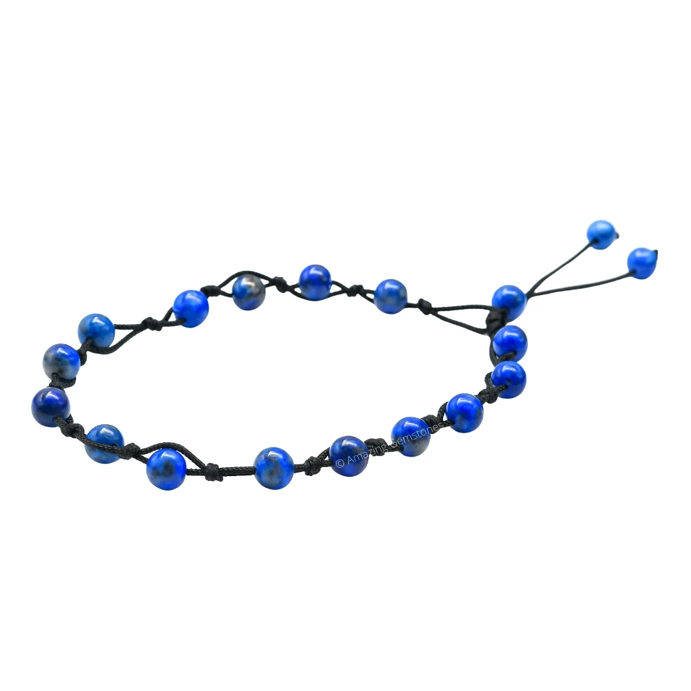 Lapis Lazuli Anklet (Hand Knotted)