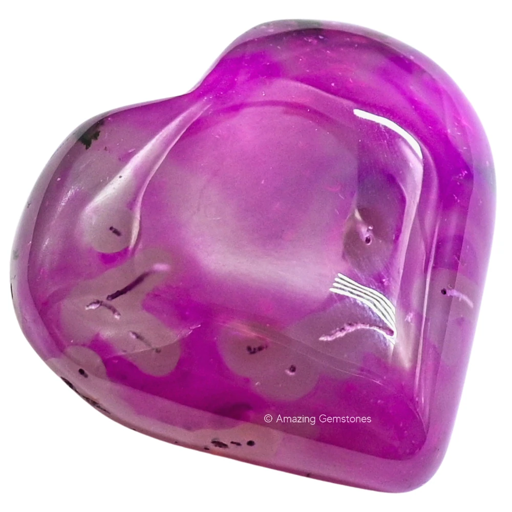 Pink Onyx Agate Heart