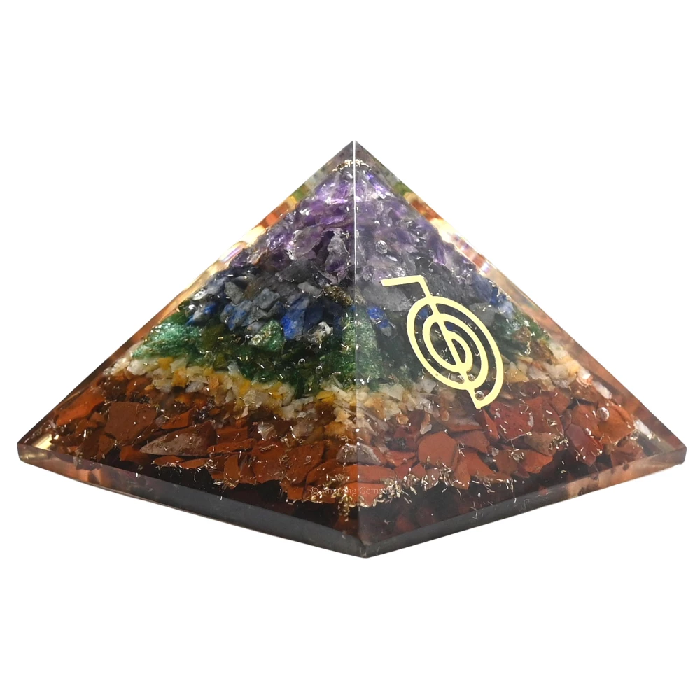 Natural Chakra Orgone Pyramid - Reiki