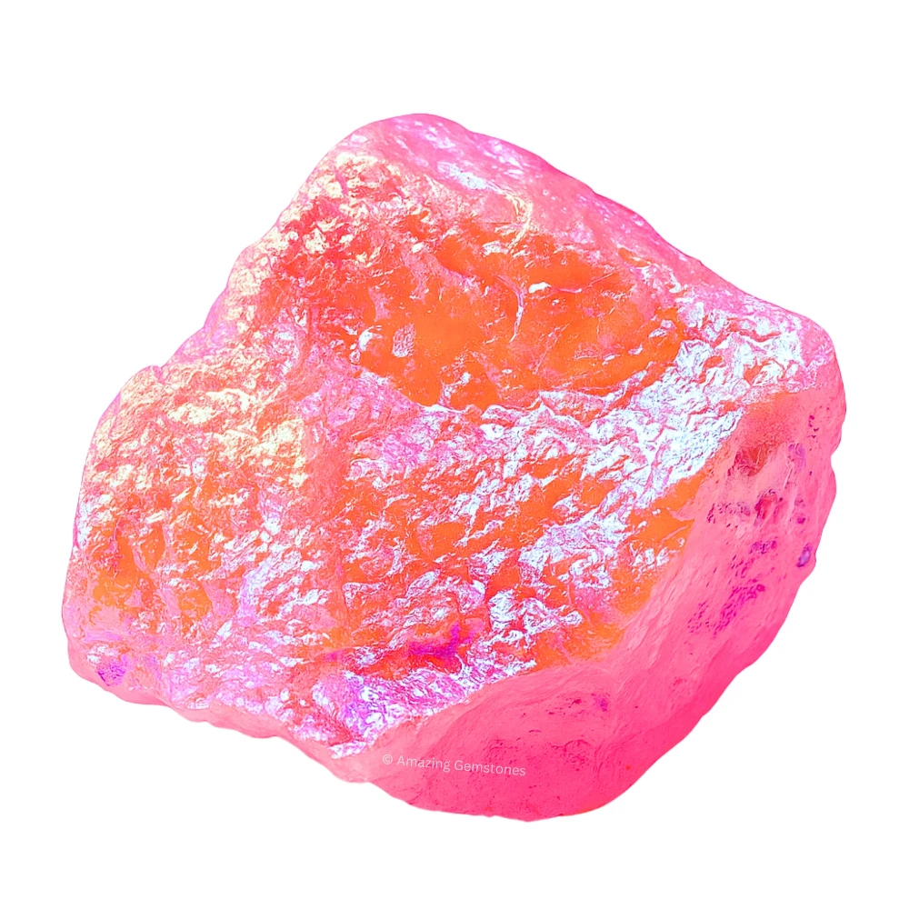 Angel Aura Rose Quartz Raw Crystals (2 Pieces)