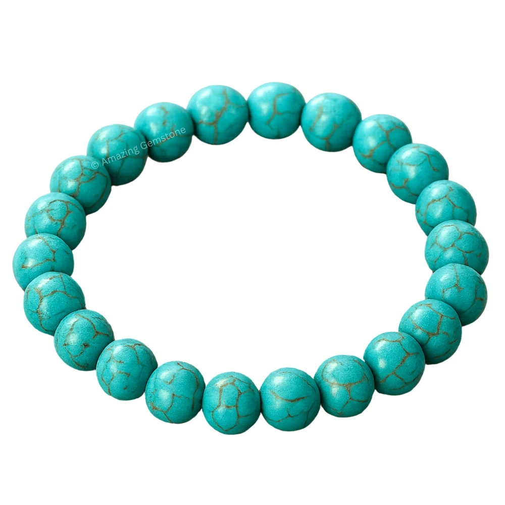 Manmade Turquoise Bracelet (Strechable)