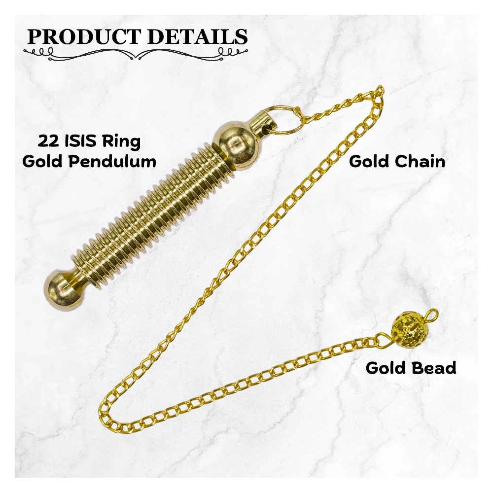Metal Brass Pendulum - 22 ISIS Ring Gold (MP115)