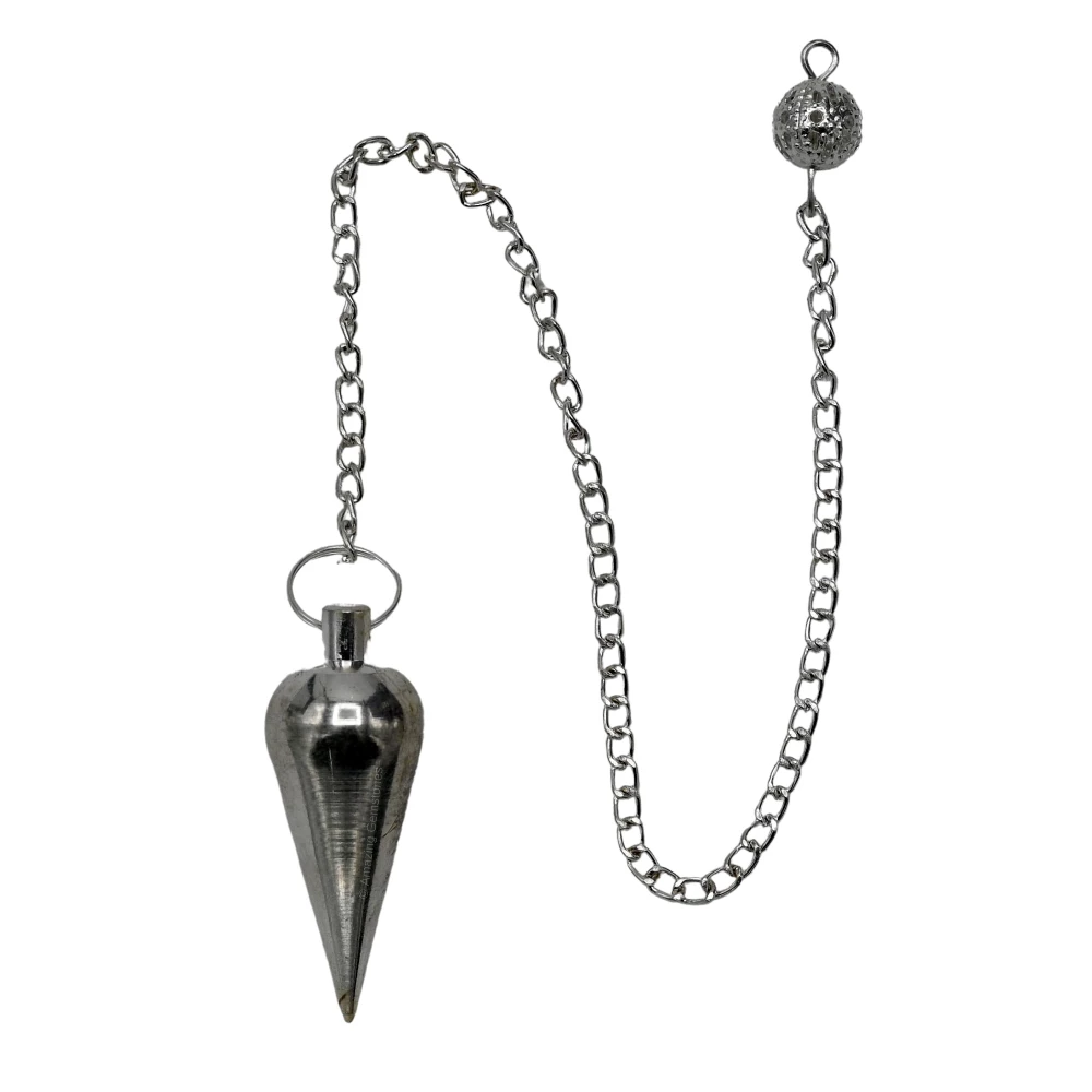 Copper Metal Pendulum - Silver Cone (MP34)