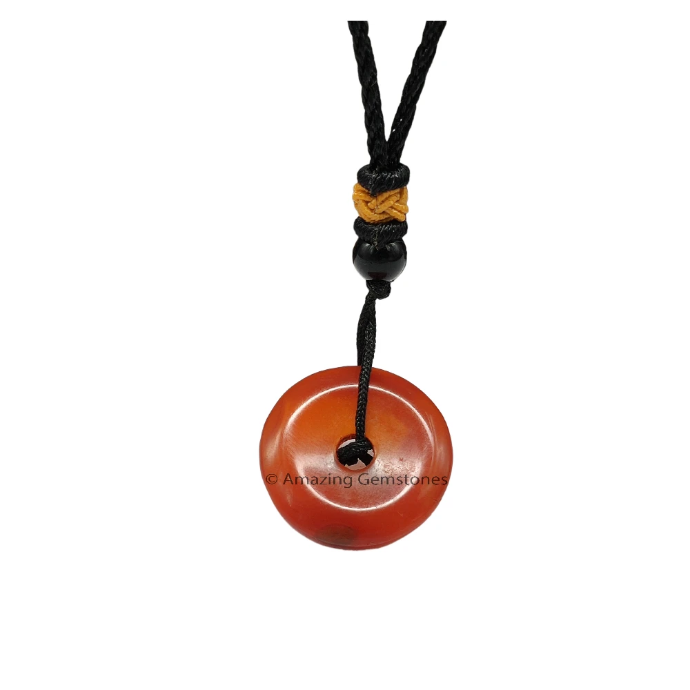 Carnelian Necklace - Crystal Donut