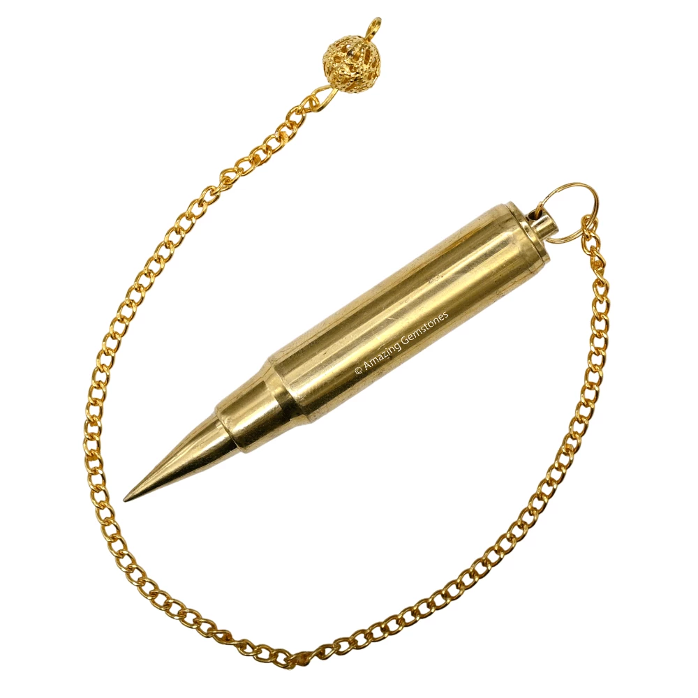 Copper Metal Pendulum - Gold 3 Piece Bullet Point (MP53)