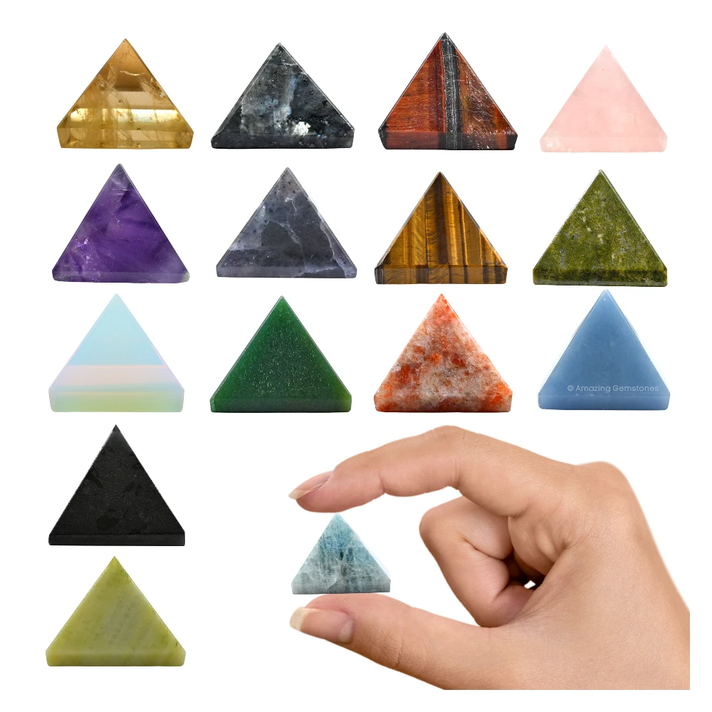 Set of 11 Crystal Pyramid