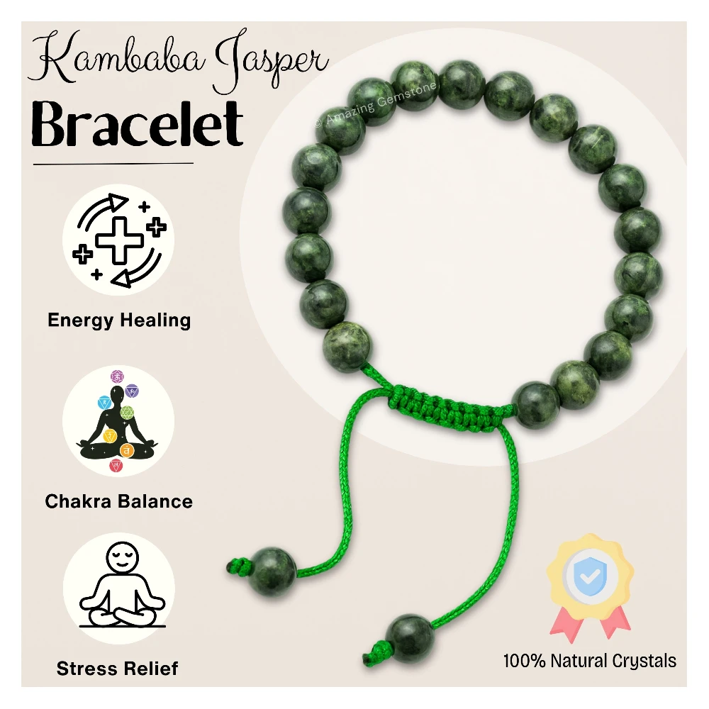 Kambaba Jasper Bracelet (Adjustable)