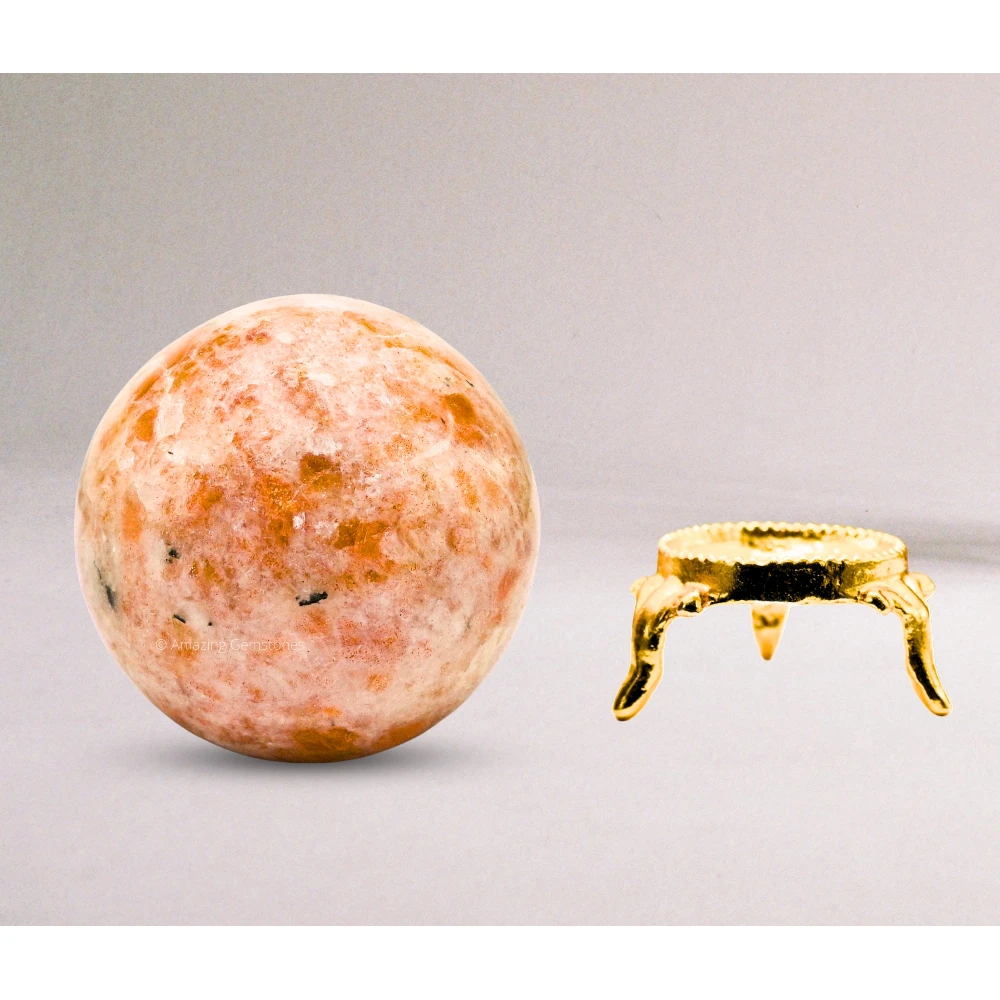 Large Sunstone Sphere (2.5 Inch)