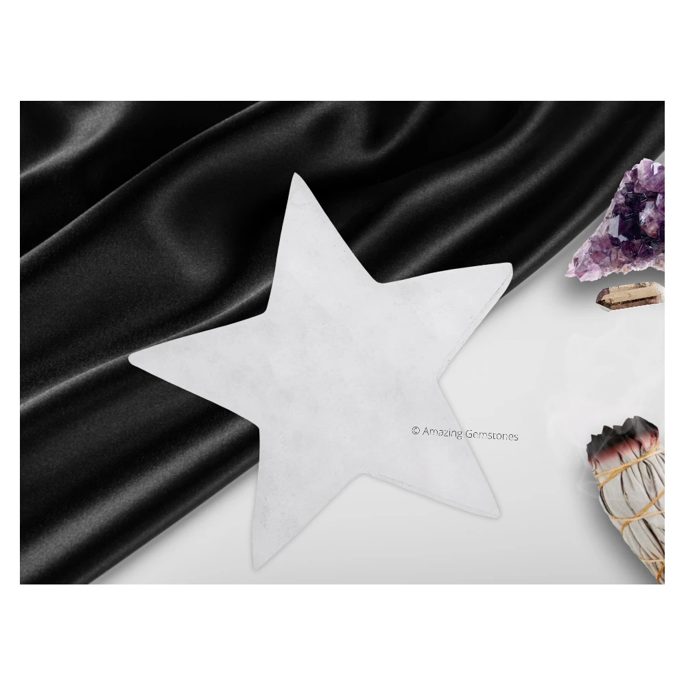 Selenite Charging Plate - Star (4 Inch)