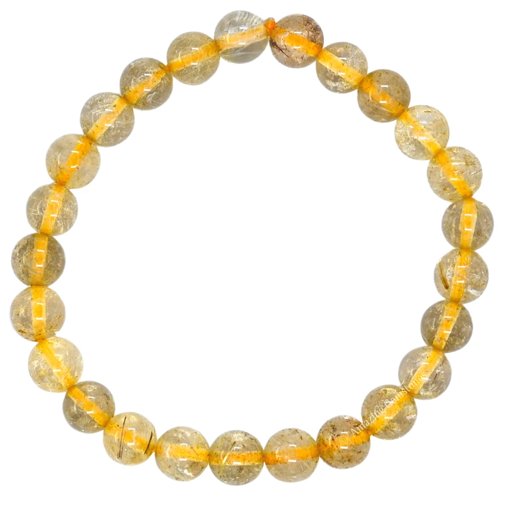 Golden Rutilated Bracelet (Strechable)