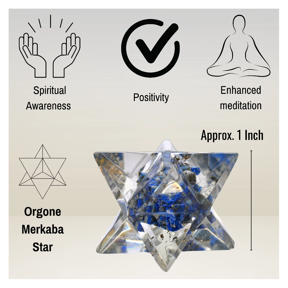 Lapis Lazuli Orgone Merkaba - 1 Inch