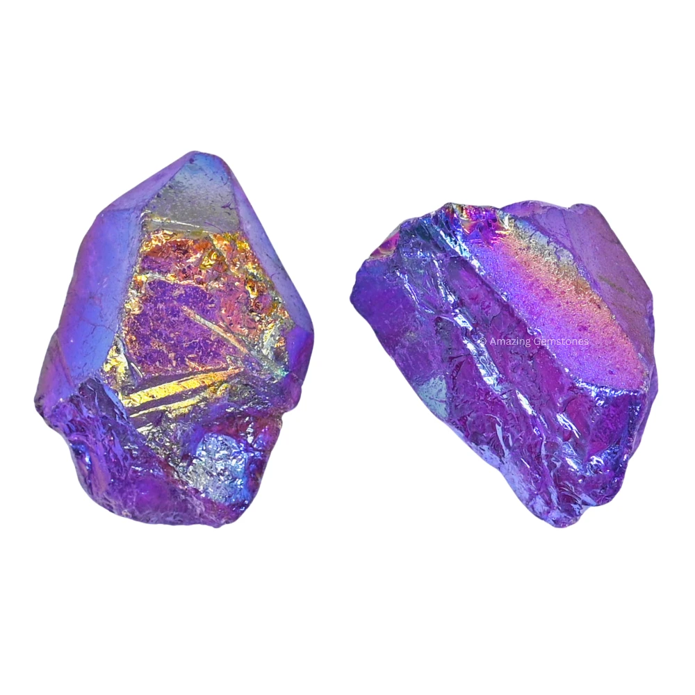Amethyst Aura Quartz Raw Crystals (1 LB)
