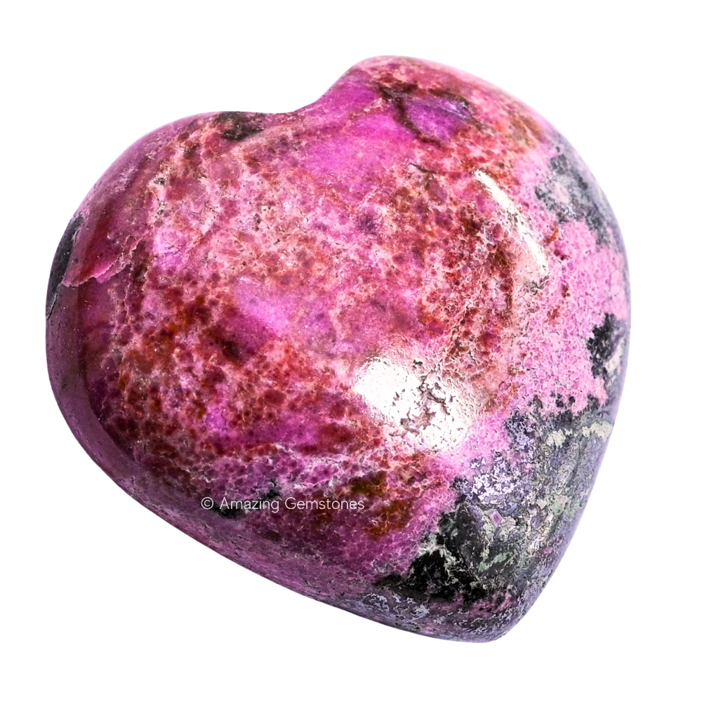 Cobalt Calcite Heart