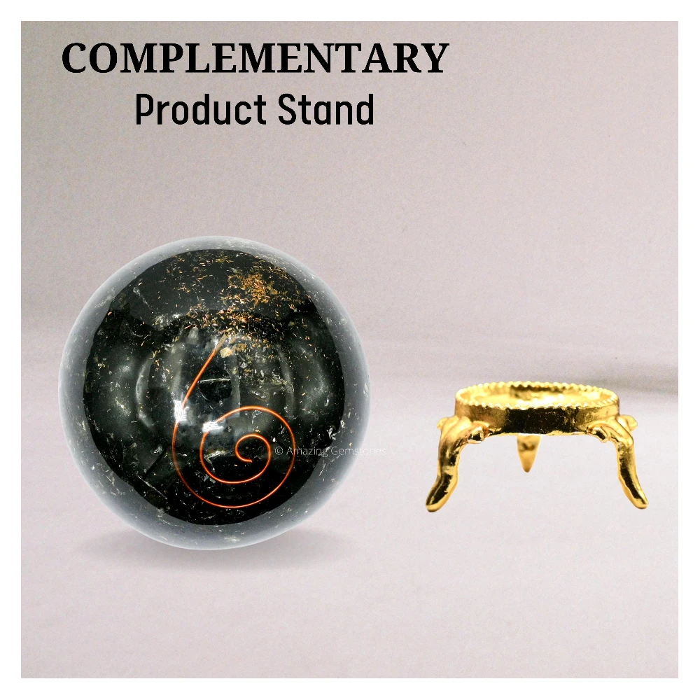 Black Tourmaline Orgone Sphere (2.5 Inch)