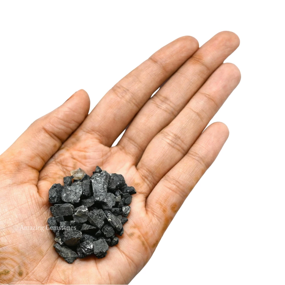 Black Tourmaline Chips (1LB)