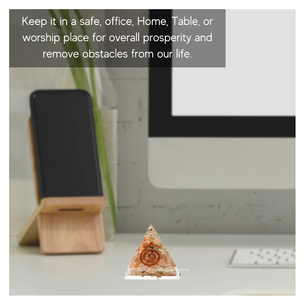 Sunstone Orgone Pyramid - Mini
