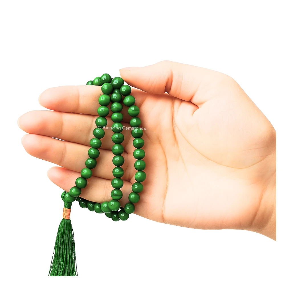Malachite Mala (Without Knot)