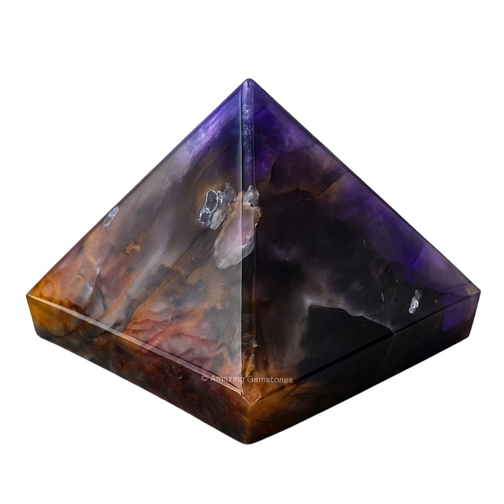 Amethyst Chevron Pyramid (2 Inch)