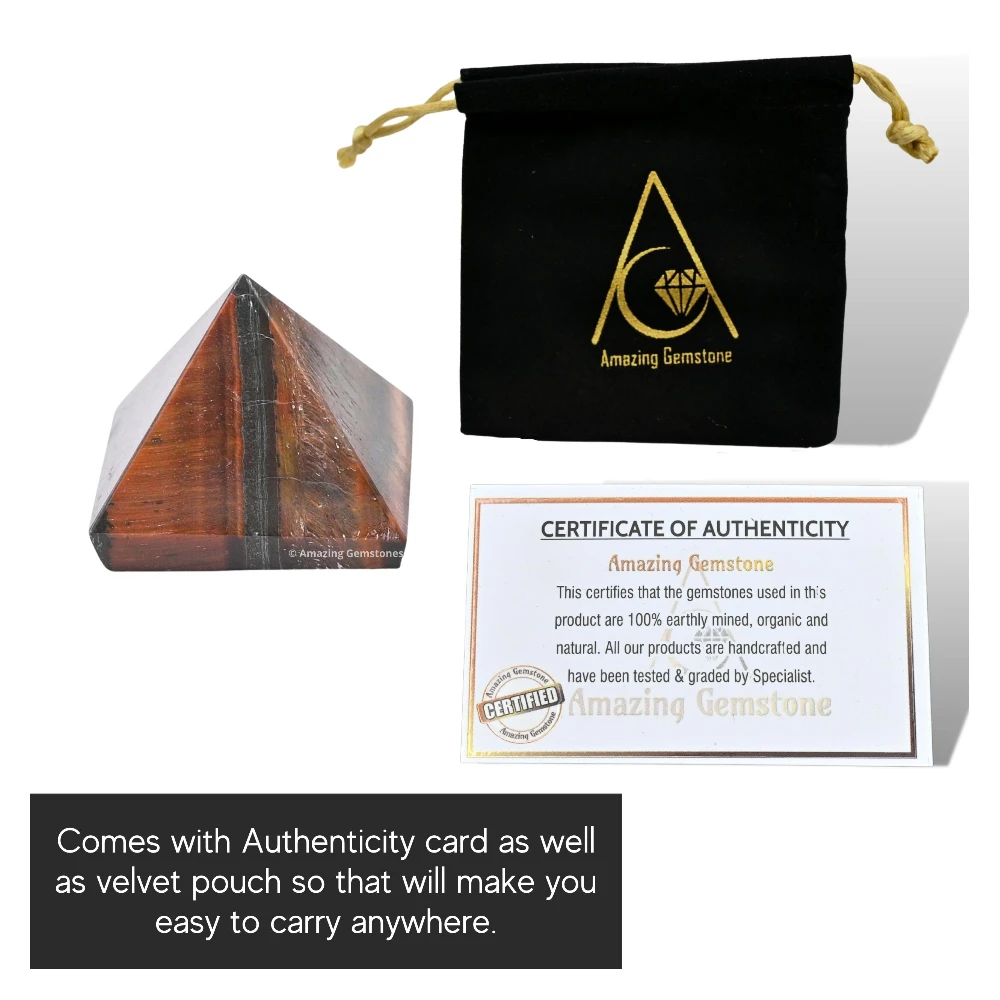 Red Tiger Eye Pyramid (1 Inch)