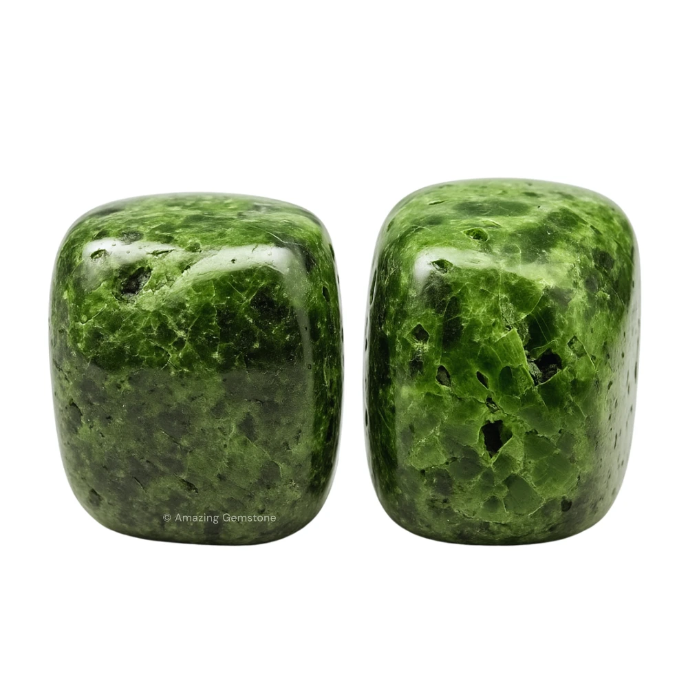 Tumbled Green Tourmaline with Matrix Stone Crystals (1 oz)
