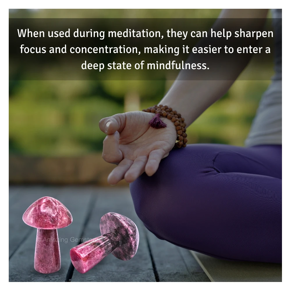 Rhodonite Crystal Mushroom