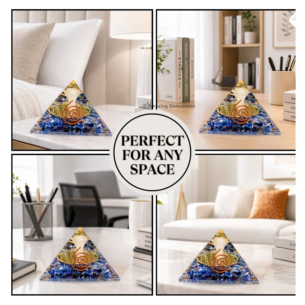 Sodalite Orgone Pyramid - Angel Glow in Dark