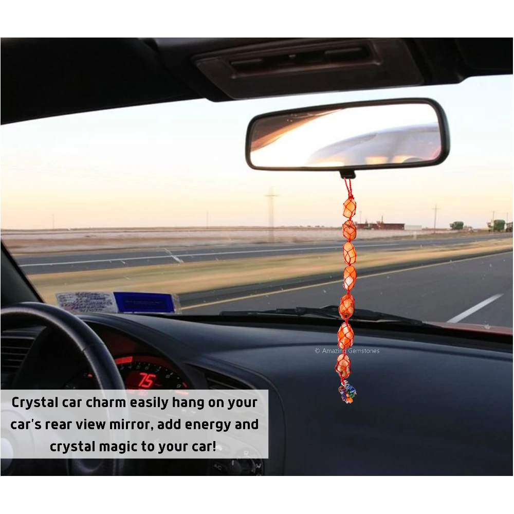 Carnelian Tumbled Car Hanging Ornaments
