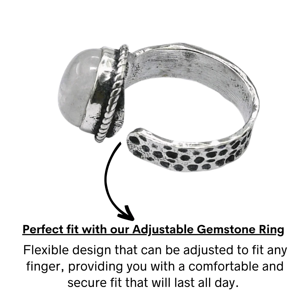 Clear Quartz Crystal Ring (Silver)