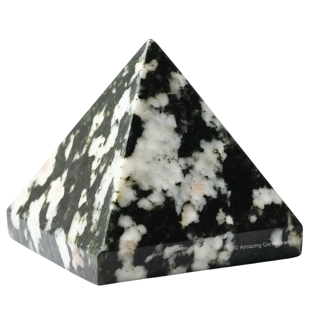 Black and White Tourmaline Pyramid (1.5 Inch)