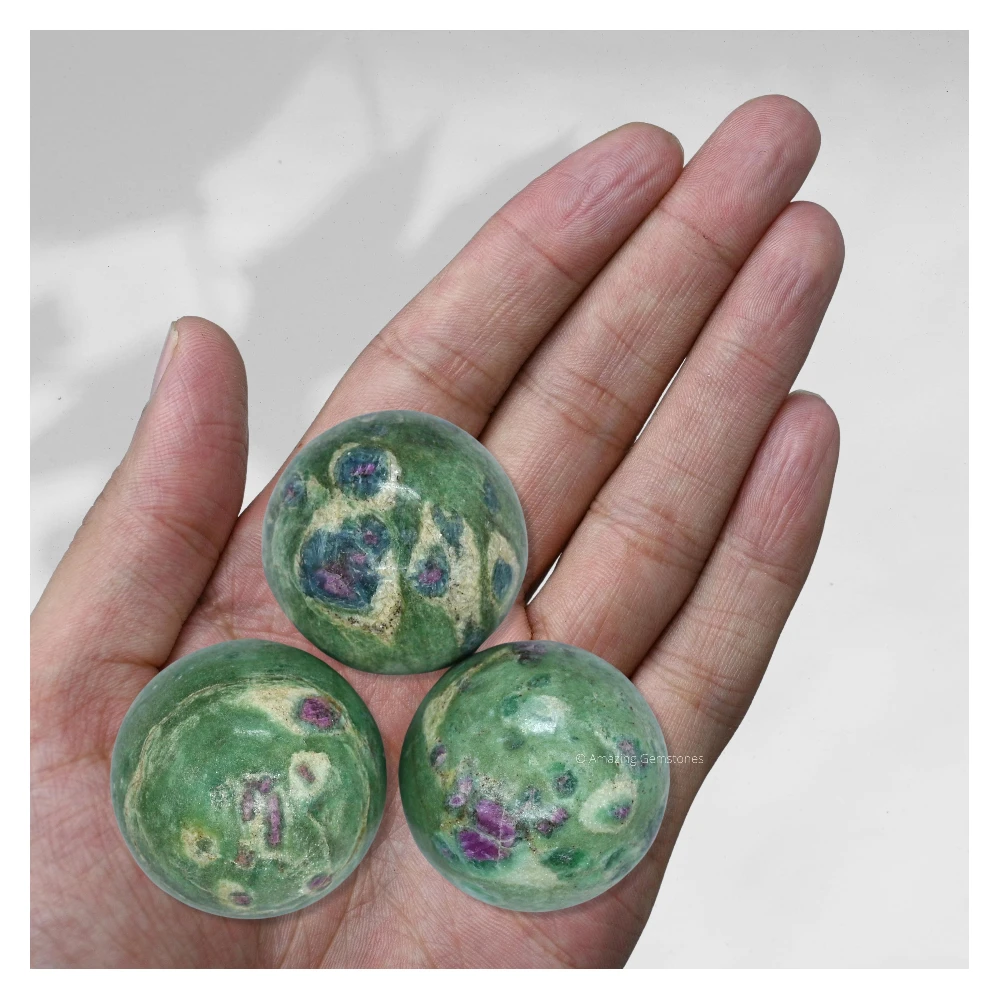 Ruby Zoisite Sphere (1.5 Inch)