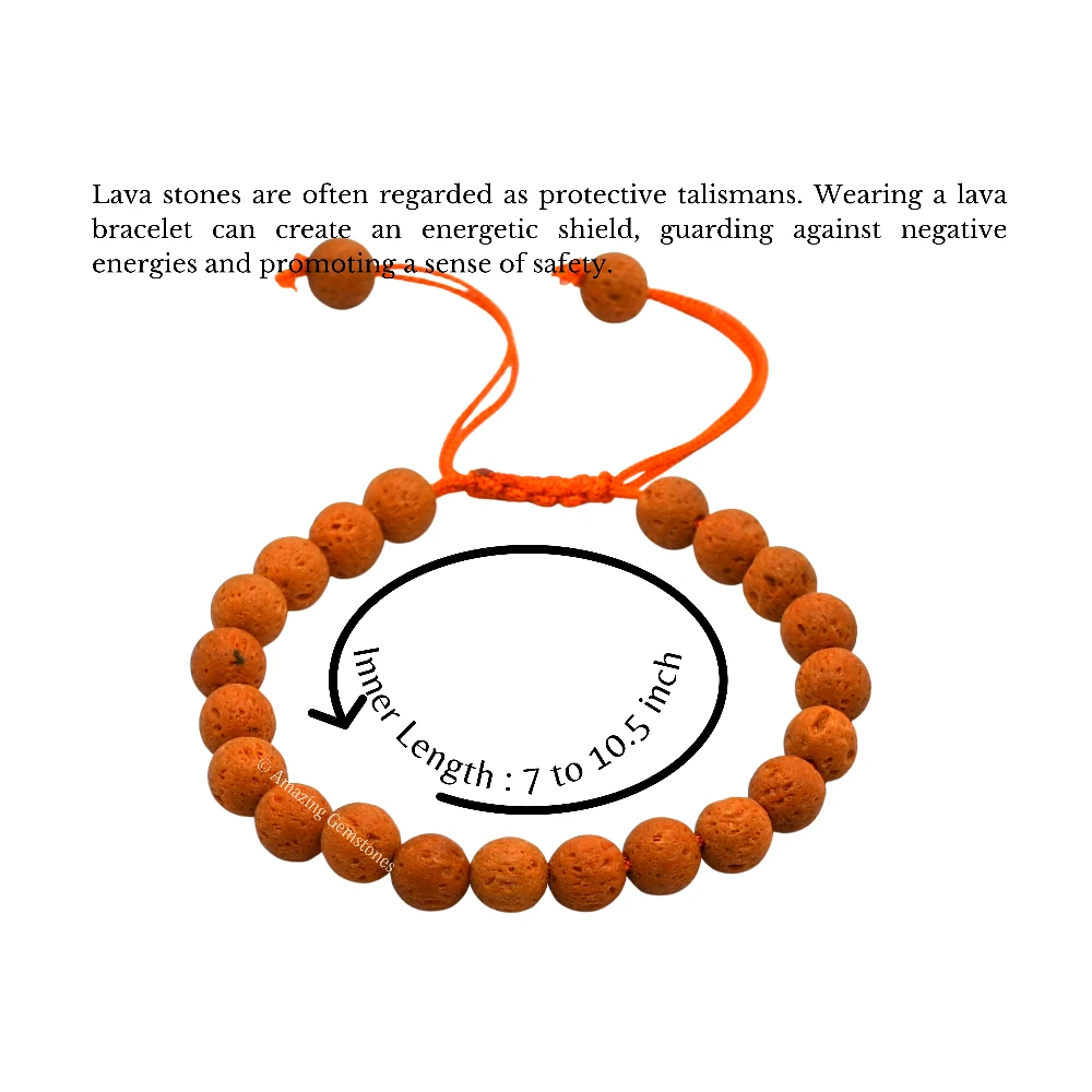 Orange Lava Bracelet (Adjustable)