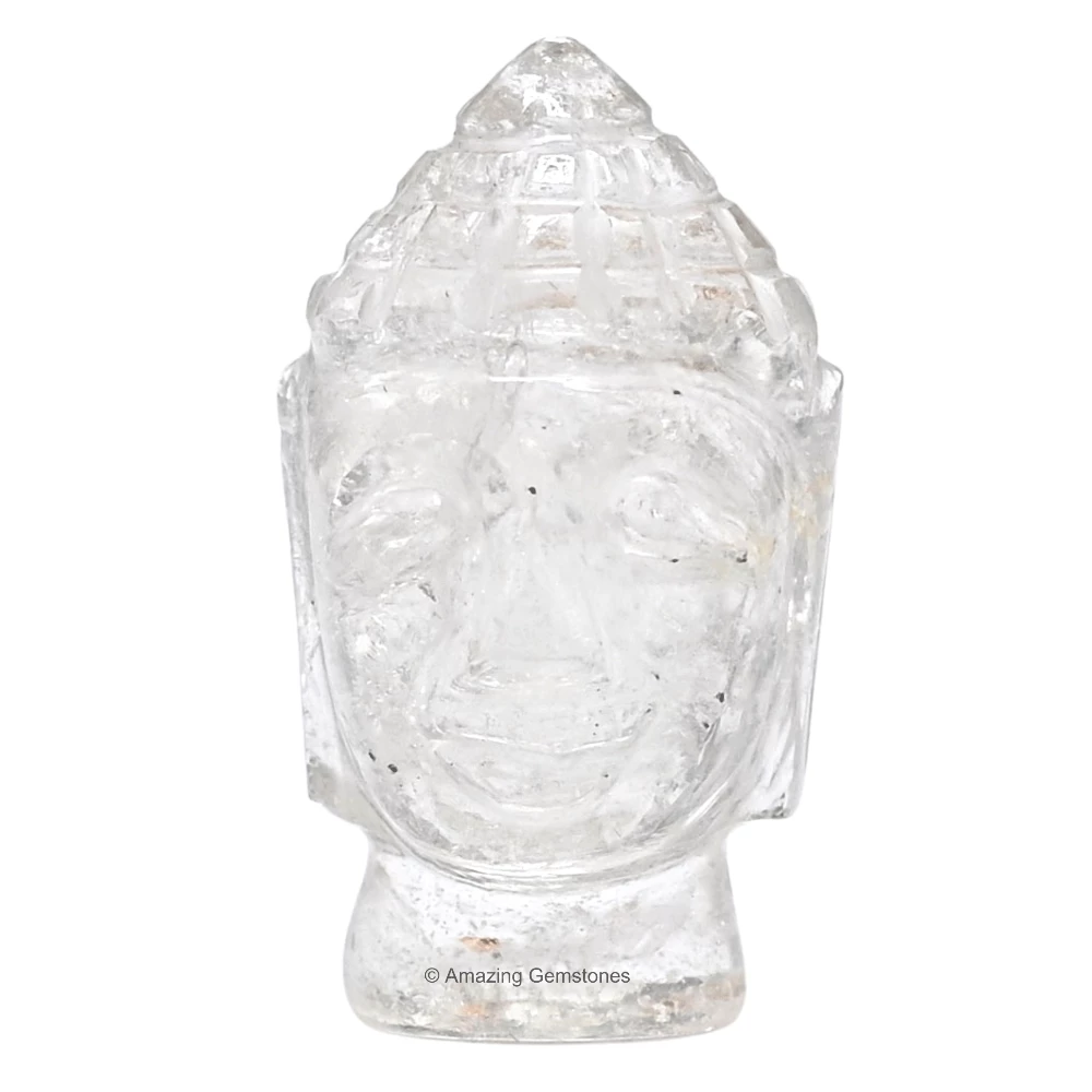 Clear Quartz Buddha Head