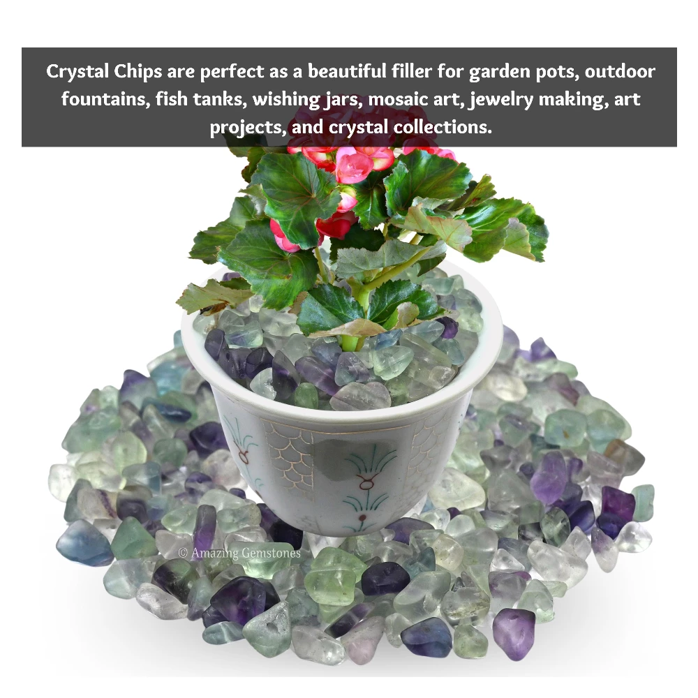 Multi Fluorite Chips - Pre Drilled