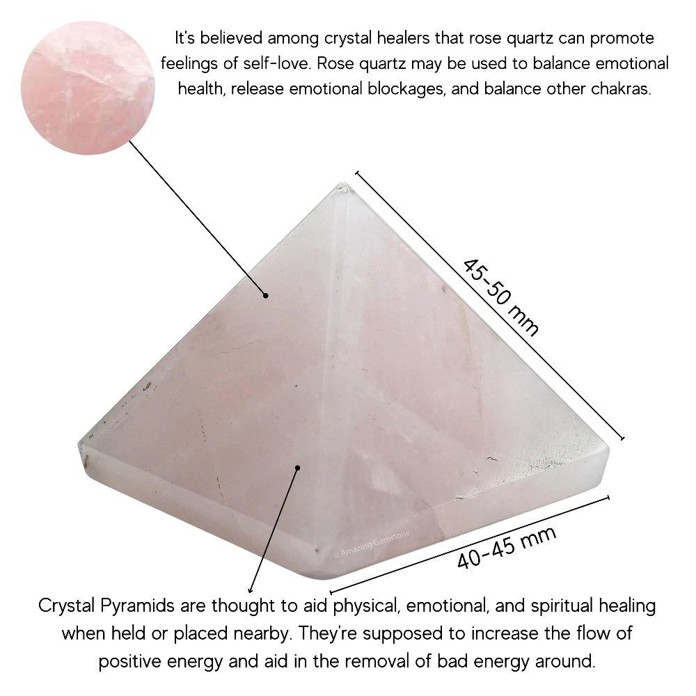 Rose Quartz Pyramid (2 Inch)