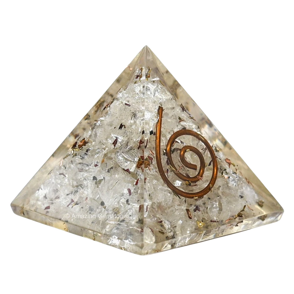 Clear Quartz Orgone Pyramid - Mini