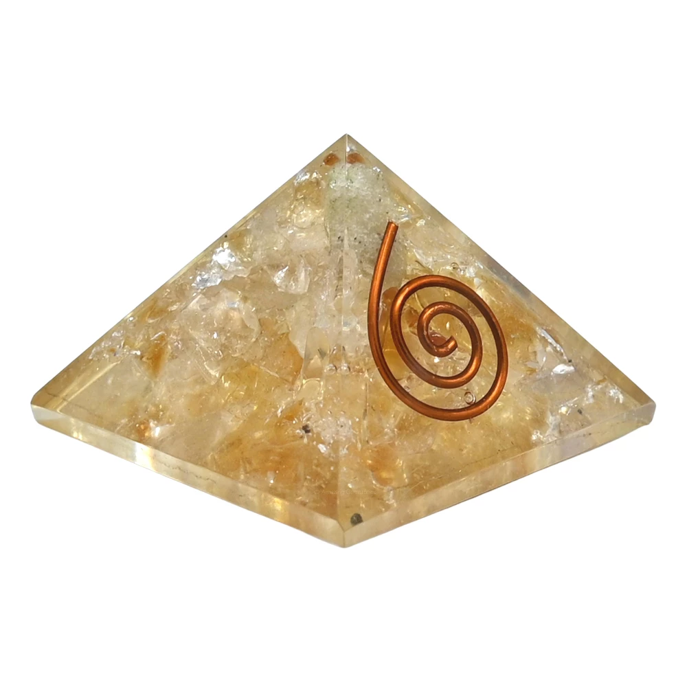 Citrine Orgone Pyramid - Mini