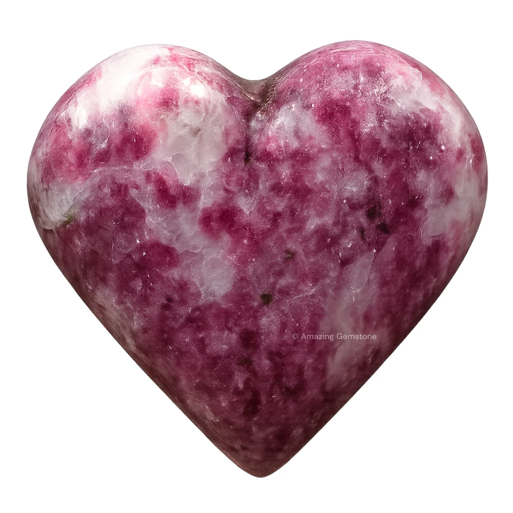 Lepidolite Heart