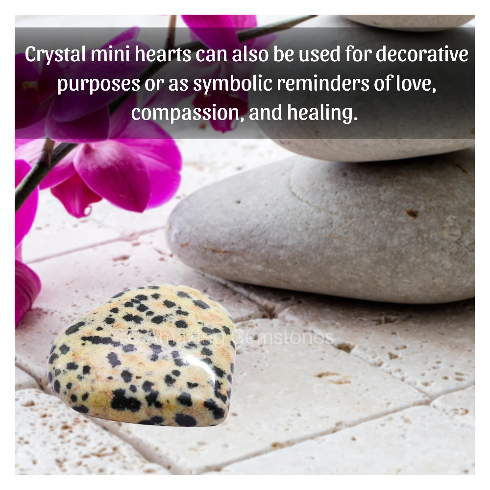 Dalmatian Jasper Heart (Pack of 2)