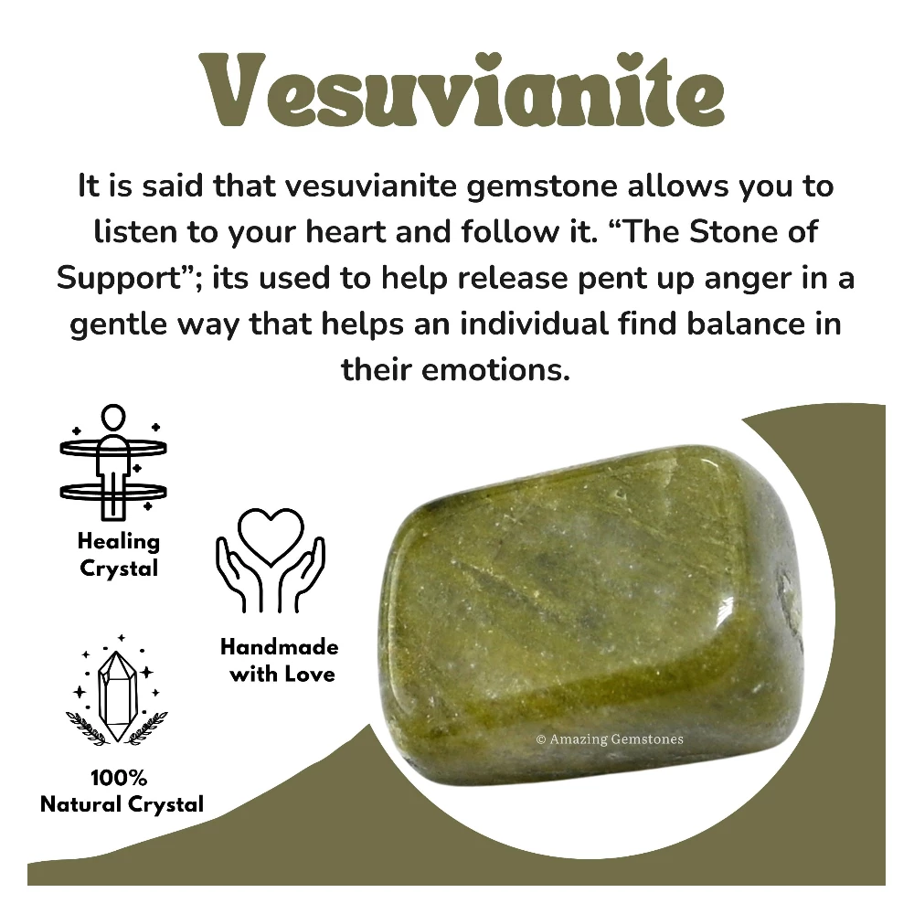 Tumbled Vesuvianite Crystals Stones (1 oz)