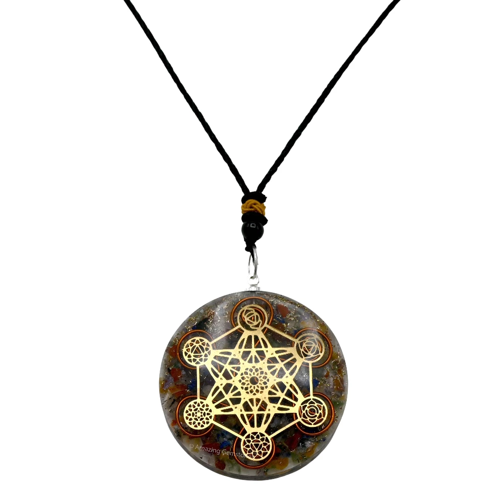 Seven Chakra Orgone Necklace - Metatron Chakra