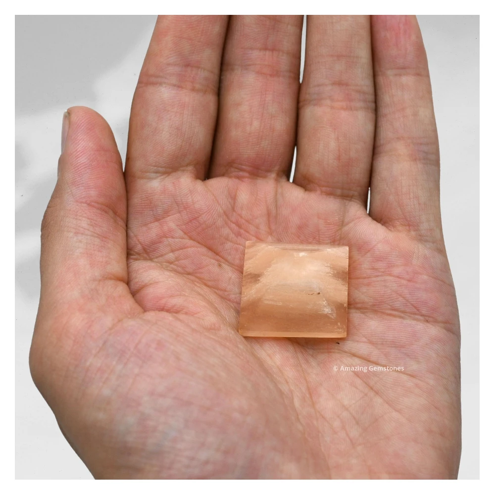 Orange Selenite Pyramid (1 Inch)