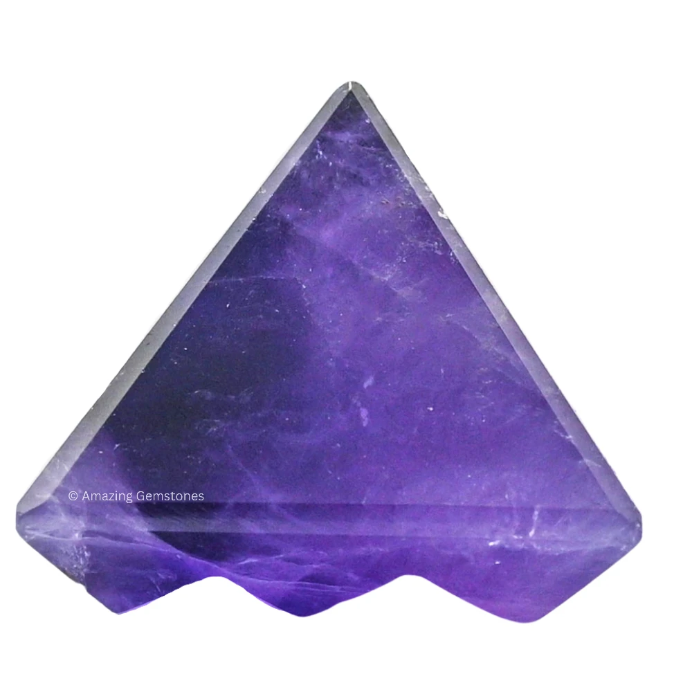 Amethyst Lemurian Pyramid - Under 9 Pyramid Plate