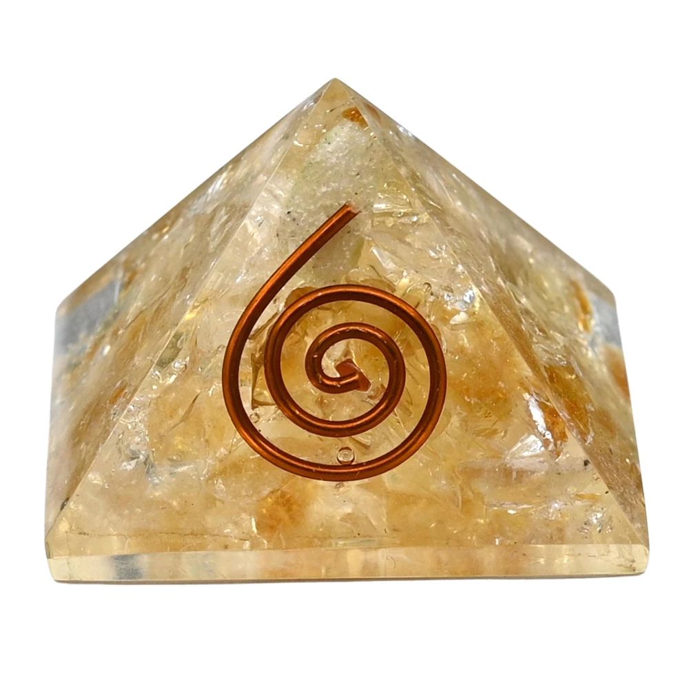 Citrine Orgone Pyramid - Mini