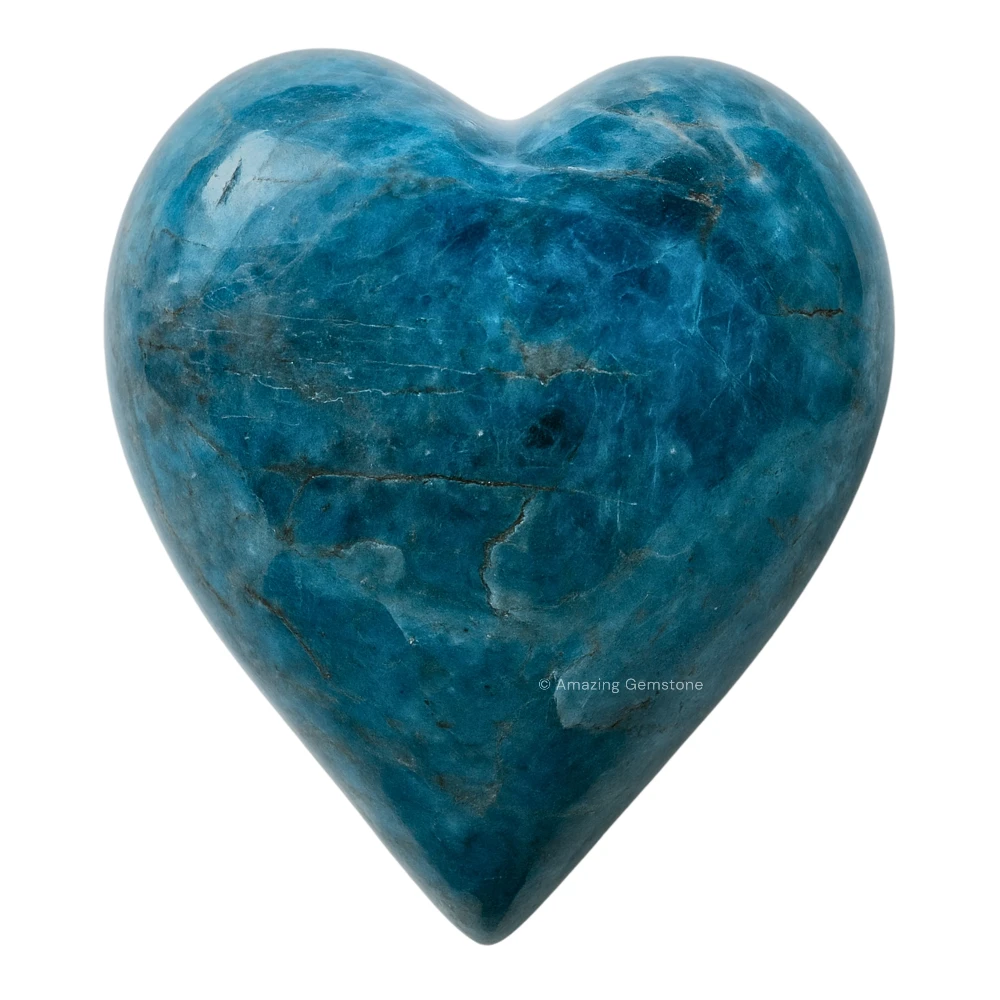 Blue Apatite Heart