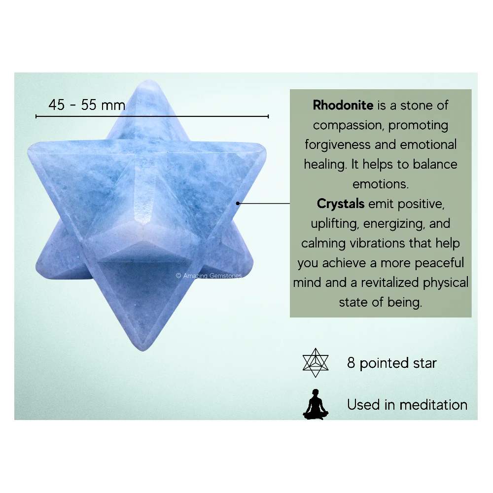 Blue Calcite Merkaba (45-55 mm)