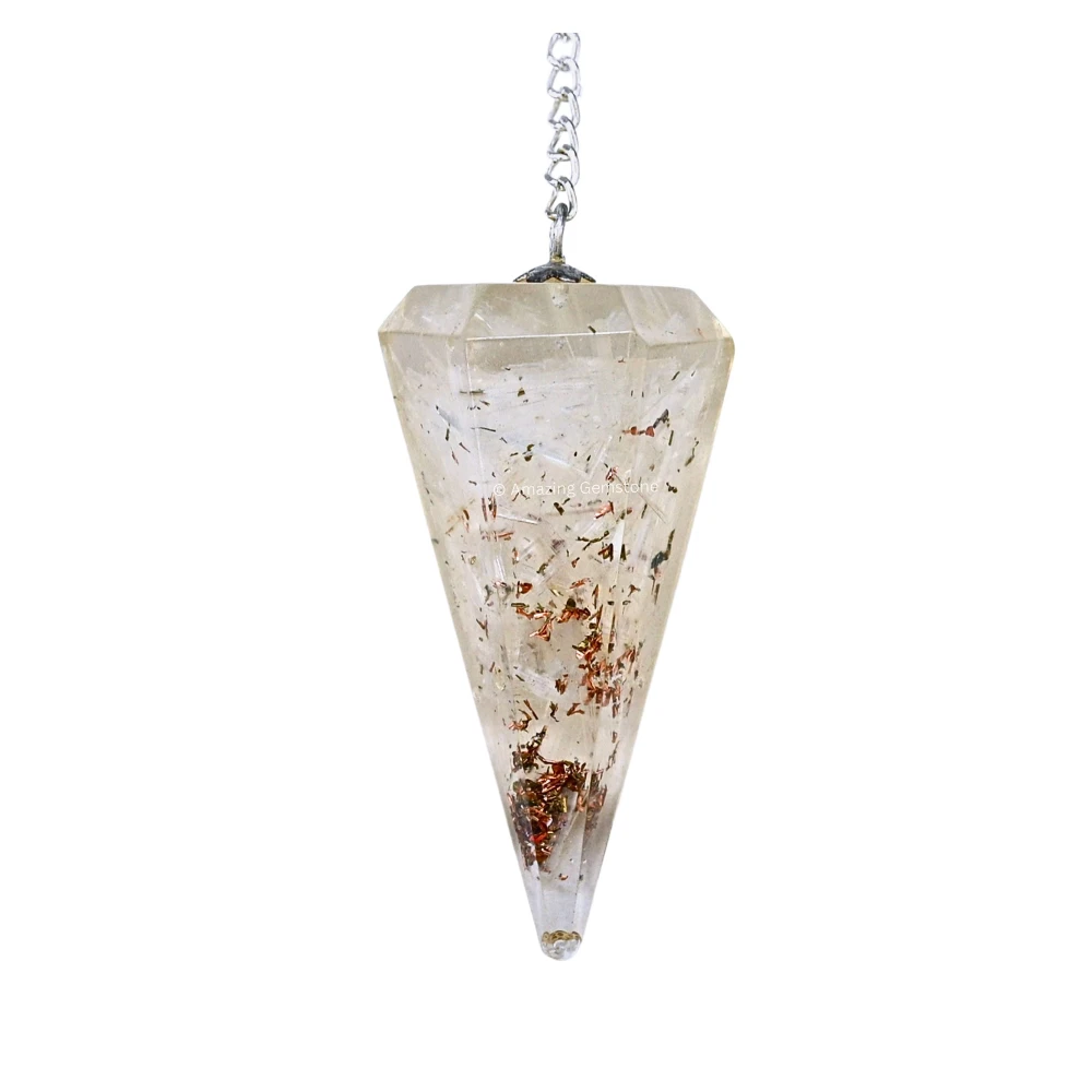 Selenite Orgone Pendulum